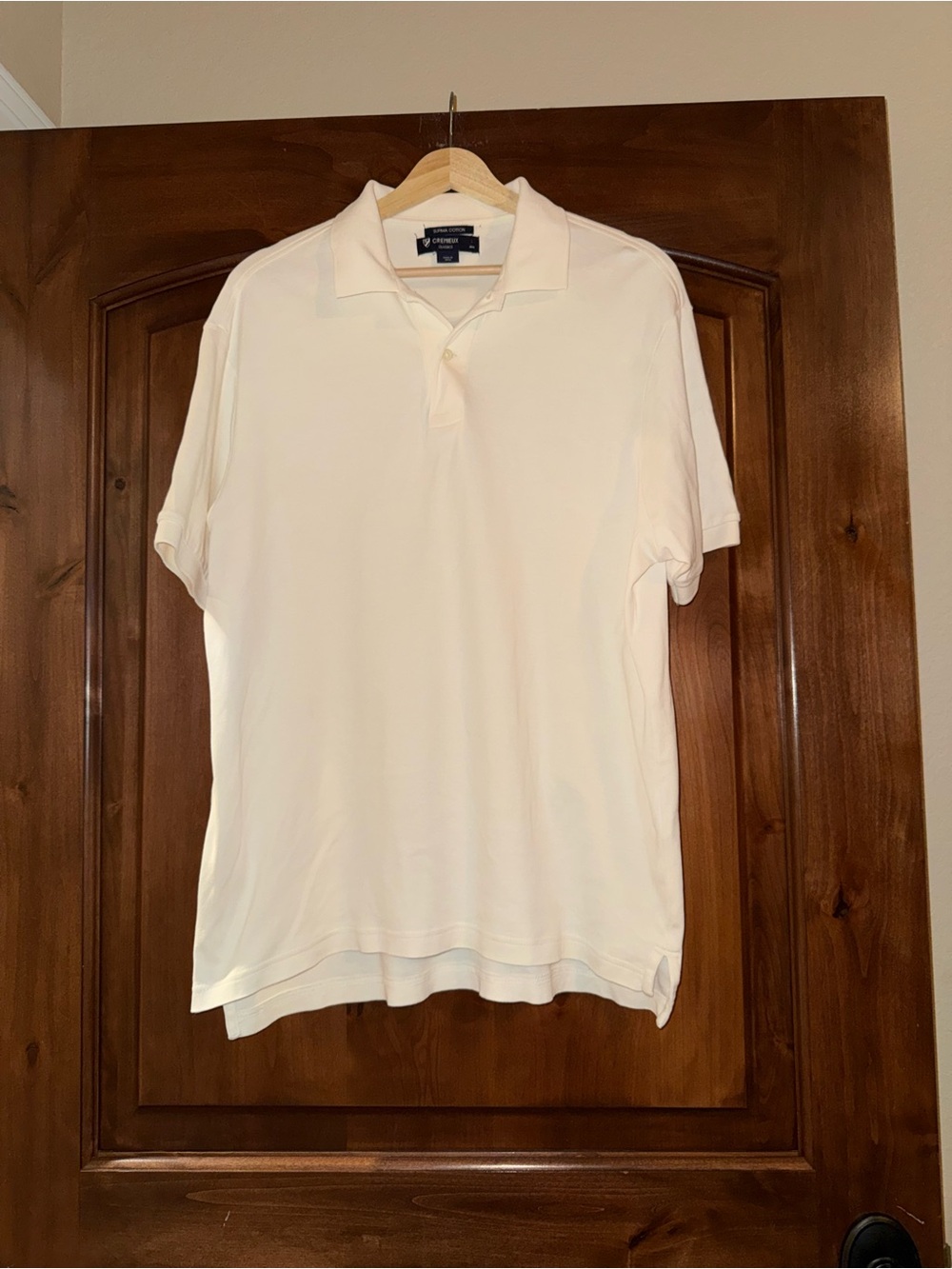 Cremieux Classics Supima Cotton Polo Shirt – Men’s Large – Off White